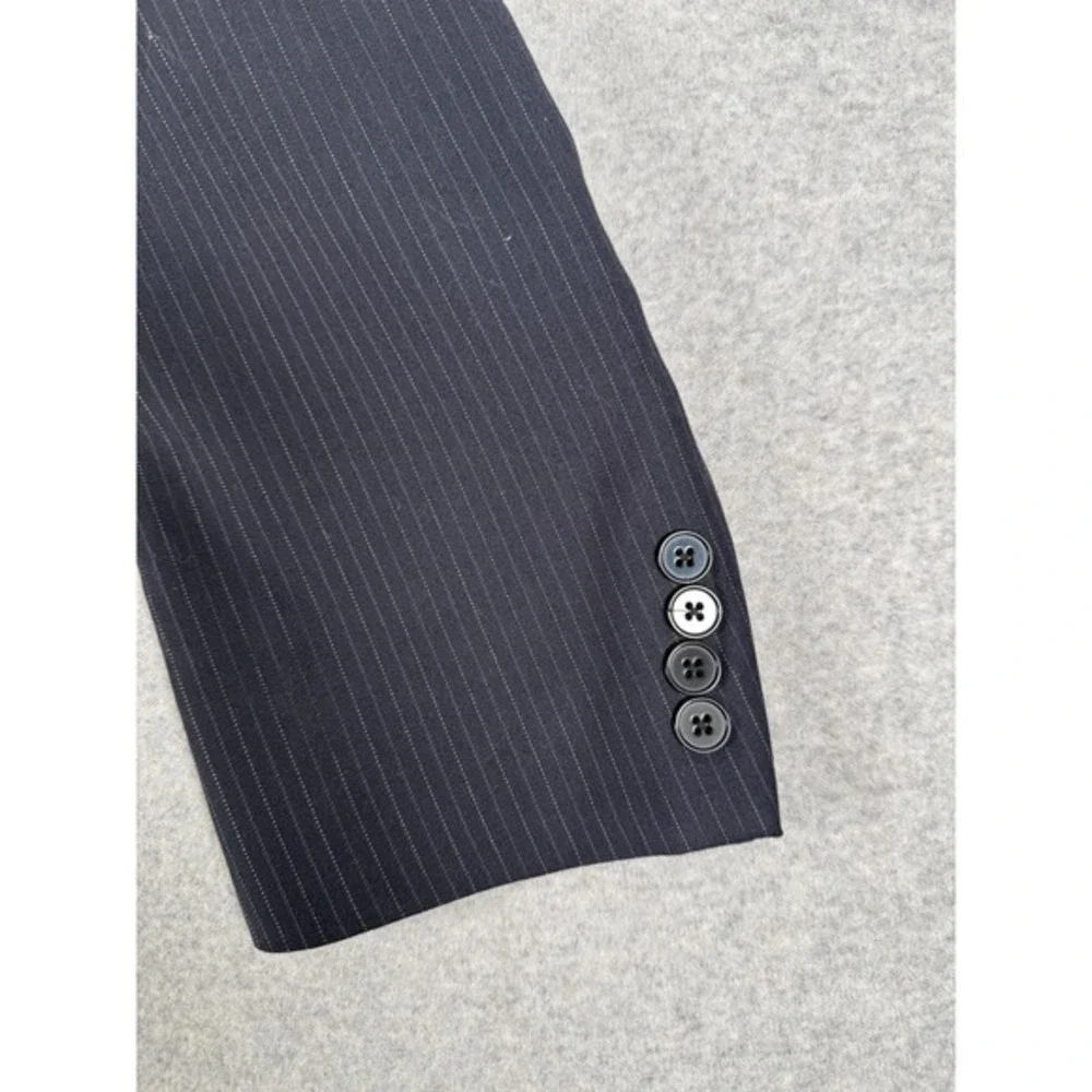 Burberry London Kensington Sport Coat‎ Men's 42R Navy Pinstripe Wool Blazer